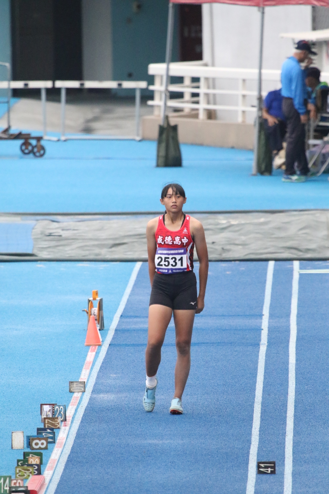 田徑選手準備